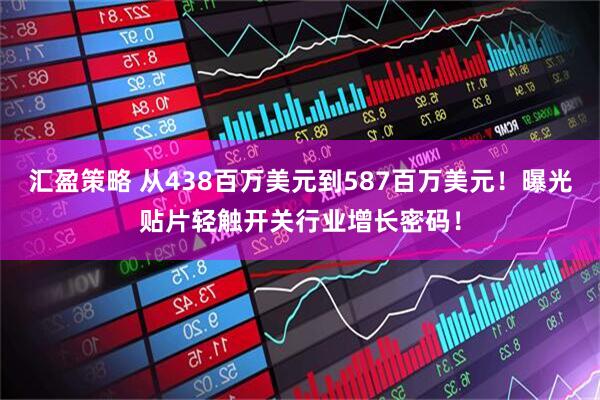 汇盈策略 从438百万美元到587百万美元！曝光贴片轻触开关行业增长密码！